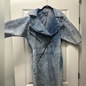 VINTAGE Timely Trends Moto Dress 80’s Sz 13